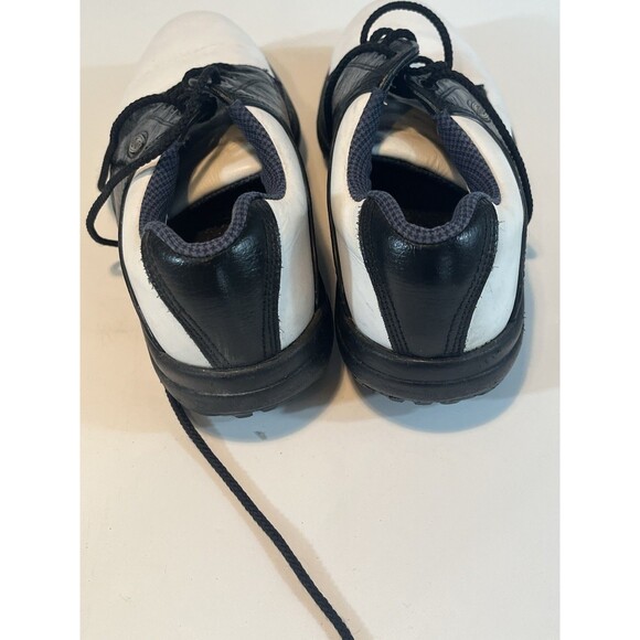 Footjoy 98589 Golf Cleats Shoes Size 6  White Black Saddle - Picture 4 of 11
